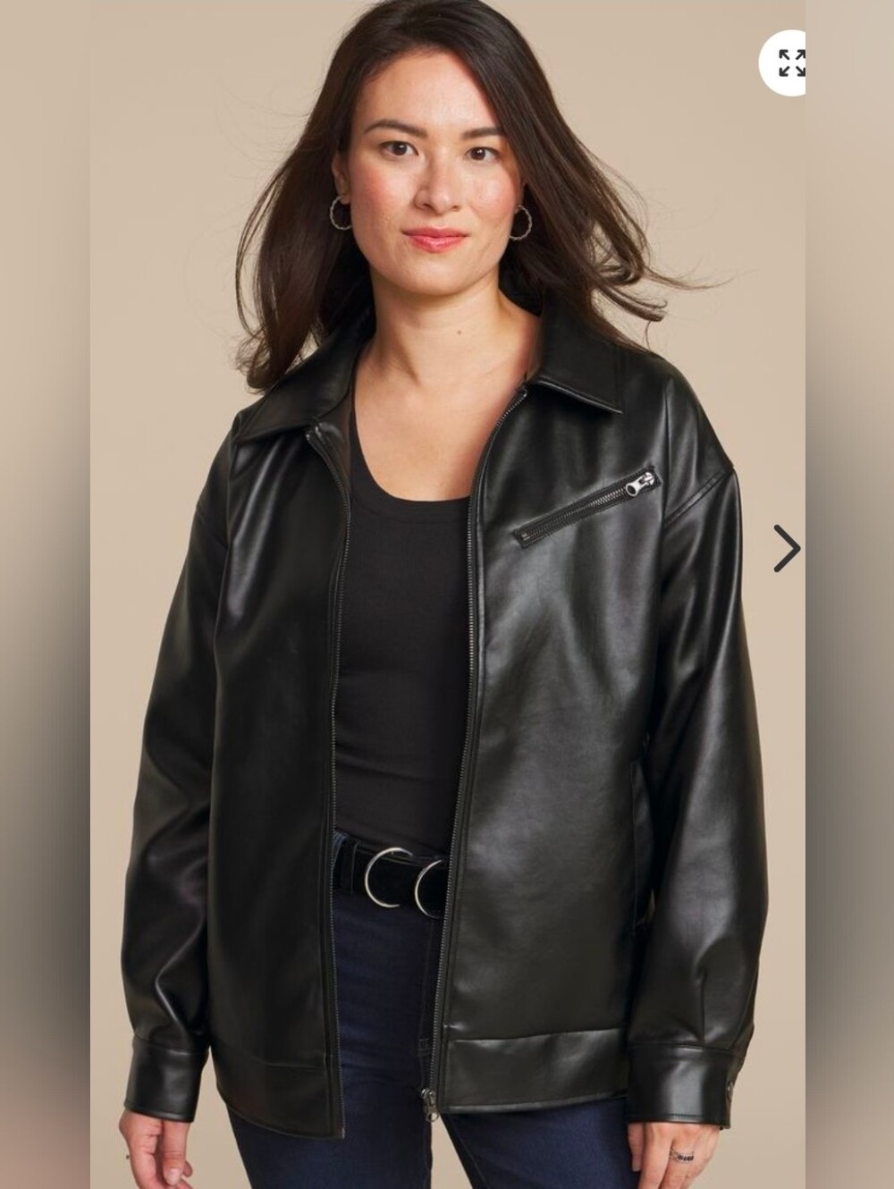 Maurices Black Faux Leather Jacket - Women